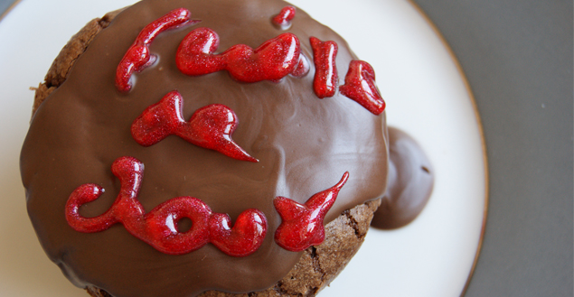 Fondant au chocolat - Feuille de choux