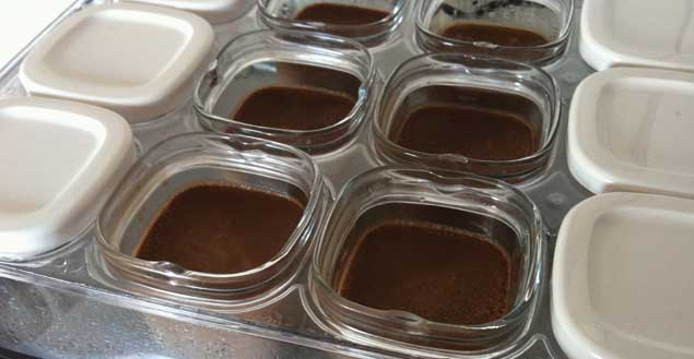 Crème chocolat en préparation Feuille de choux