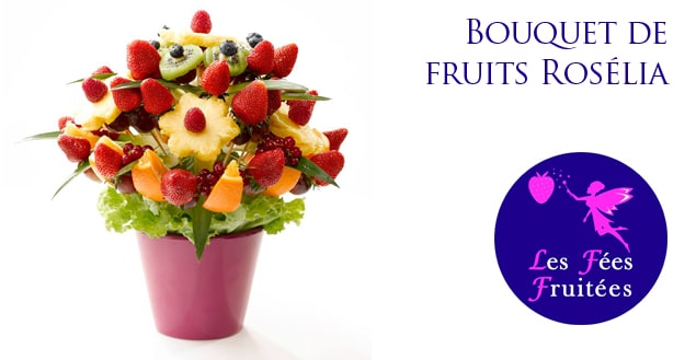 Bouquet roselia pour 2, fées fruitées- Feuille de choux