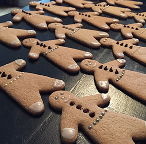 Bonhomme en pain d'épices cadeau gourmand- Feuille de choux