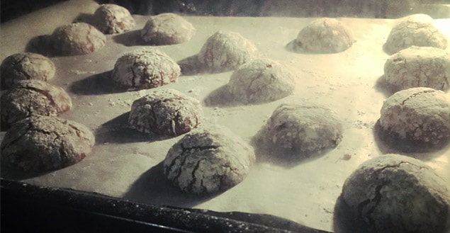 Craquelés au chocolat biscuits feuille de choux