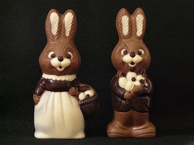 Lapin en chocolat pour Pâques-Feuille de choux