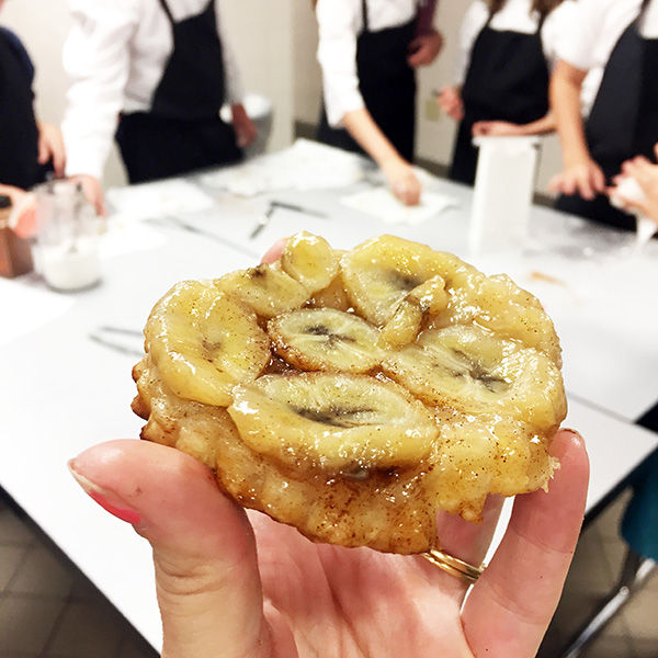 Tatin banane format tartelette - feuille de choux