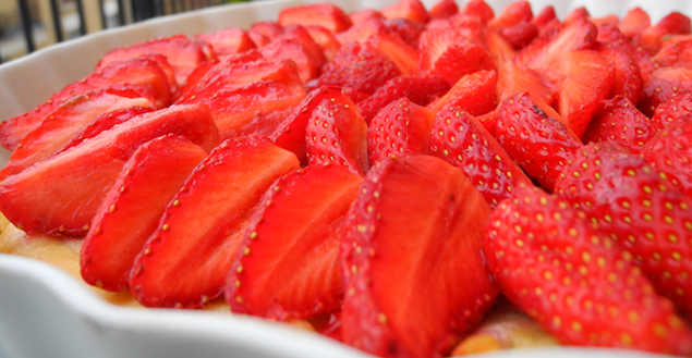 Tarte aux fraise cheesecake-Feuille de choux