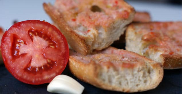 Pan con tomate recette tapas espagnol - Feuille de choux