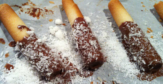 Recette de cigarette russe chocolat coco-Feuille de choux