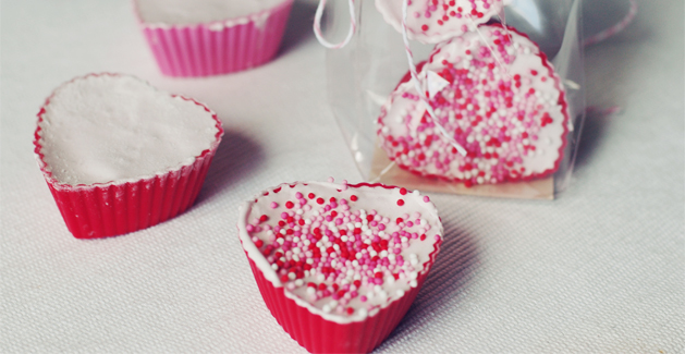 Faites un coeur en guimauve pour lui dire je t'aime! Feuille de choux