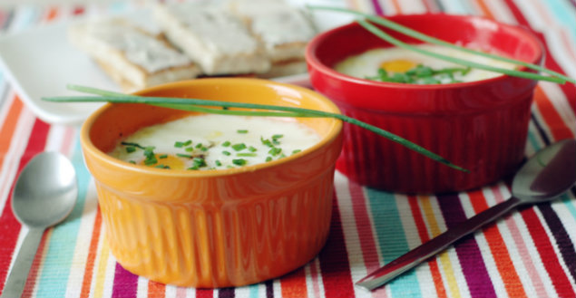 Oeufs cocotte - Feuille de choux