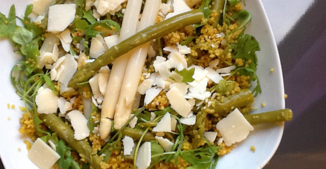 Taboulé aux asperges - Feuille de choux