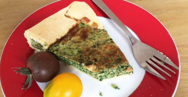 tarte aux epinards et comte-Feuille de choux