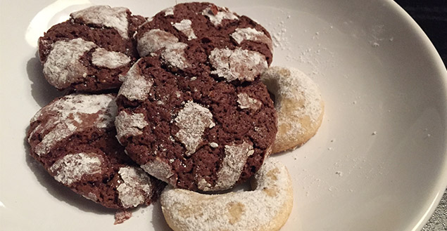 Craquelés chocolat biscuits feuille de choux