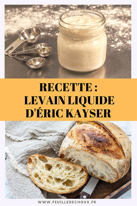 levain liquide d'Eric kayser: recette