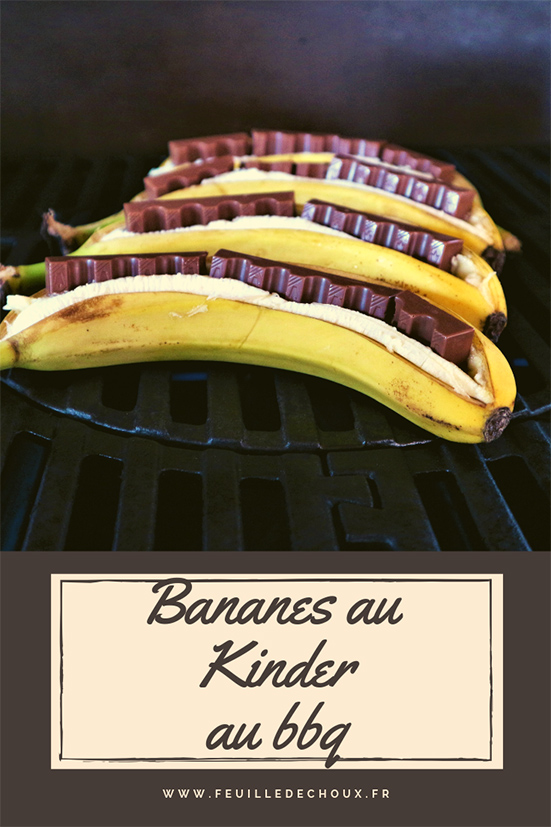 Banane au barbecue au chocolat kinder